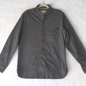 Fil Noir Mens Gray Classic Premium Long Sleeve Button Up Dress Shirt‎ Size L